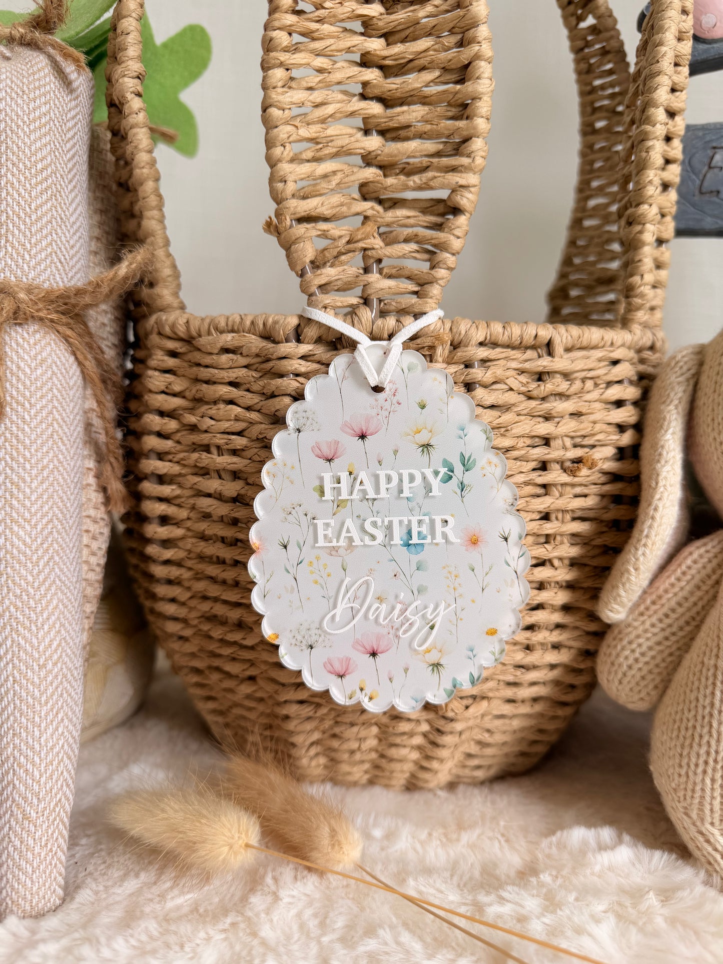SCALLOPED EGG | Easter Basket Tag | UV Printed Acrylic