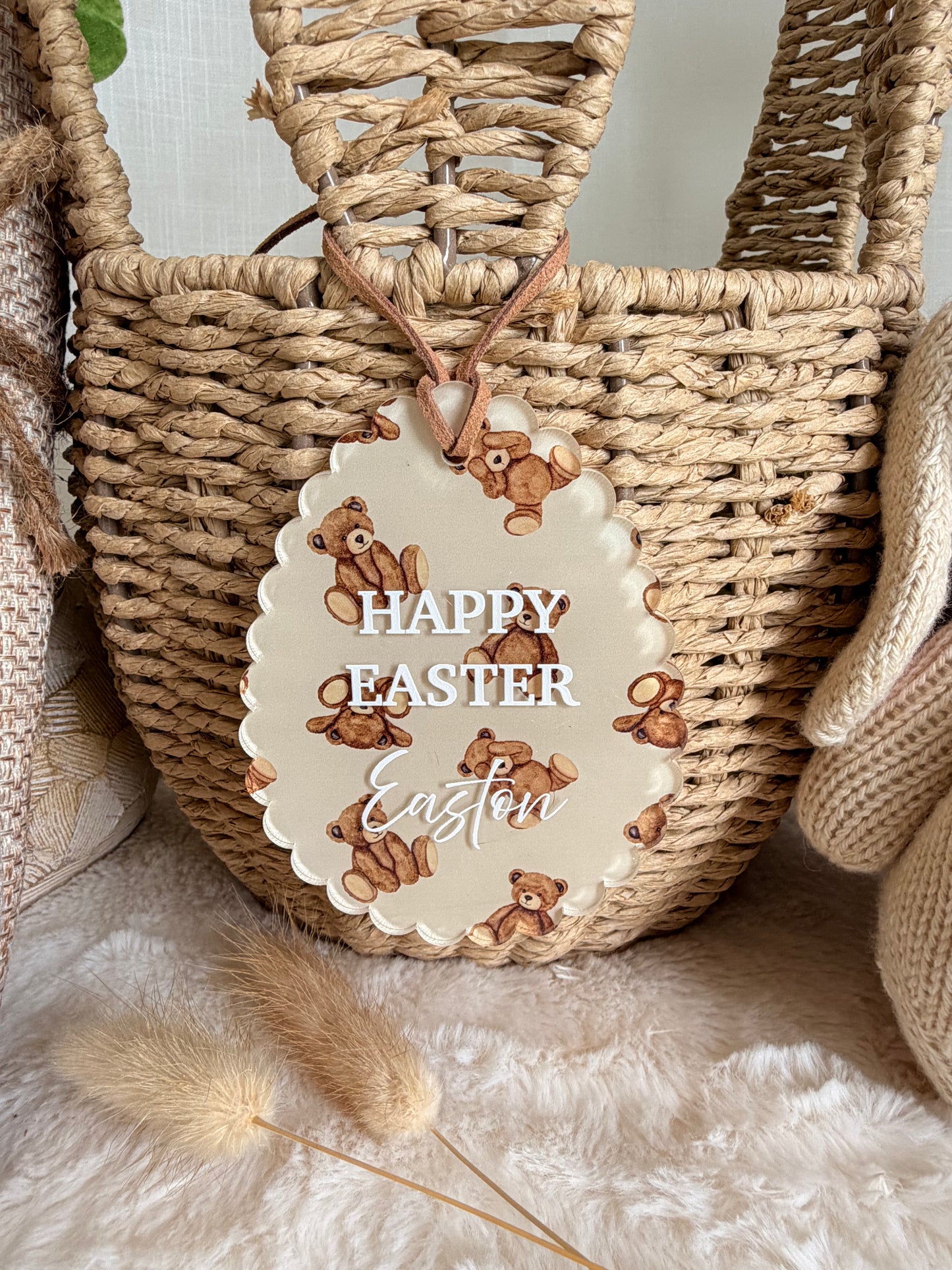 SCALLOPED EGG | Easter Basket Tag | UV Printed Acrylic