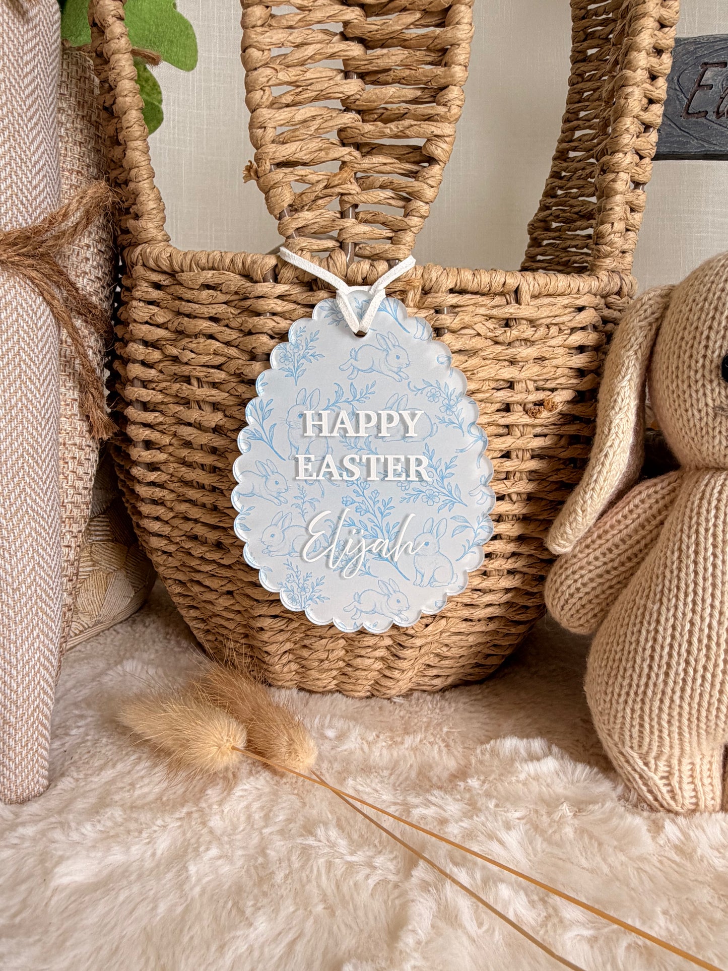 SCALLOPED EGG | Easter Basket Tag | UV Printed Acrylic