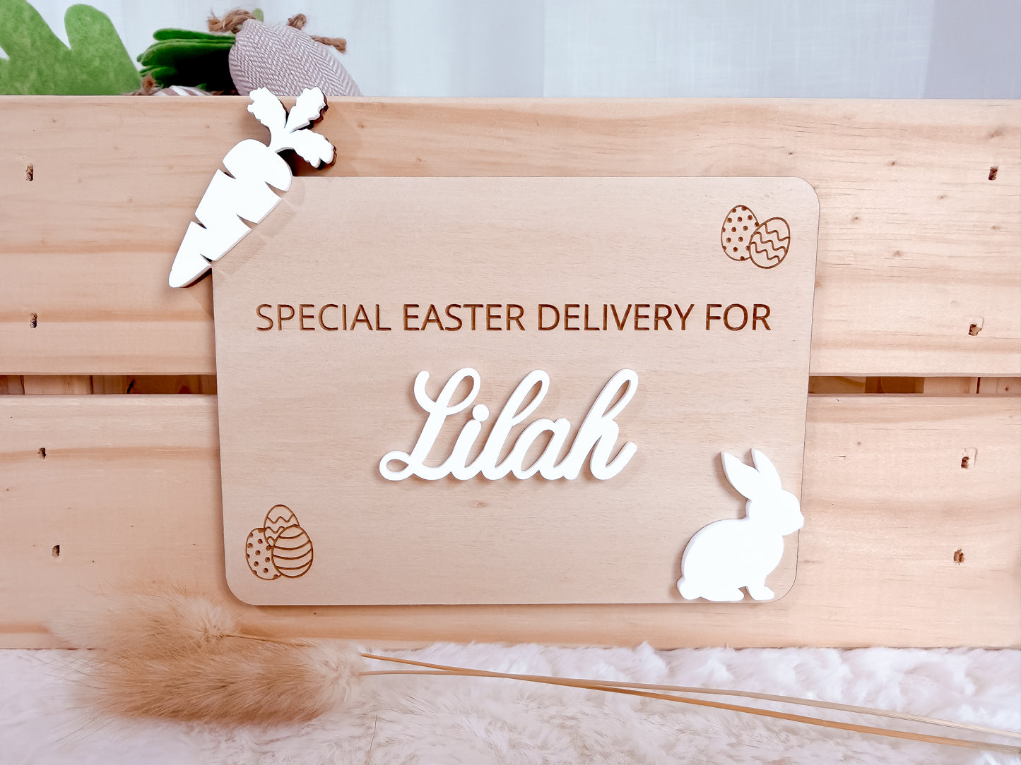 Small Easter Crate/Box Name Sign