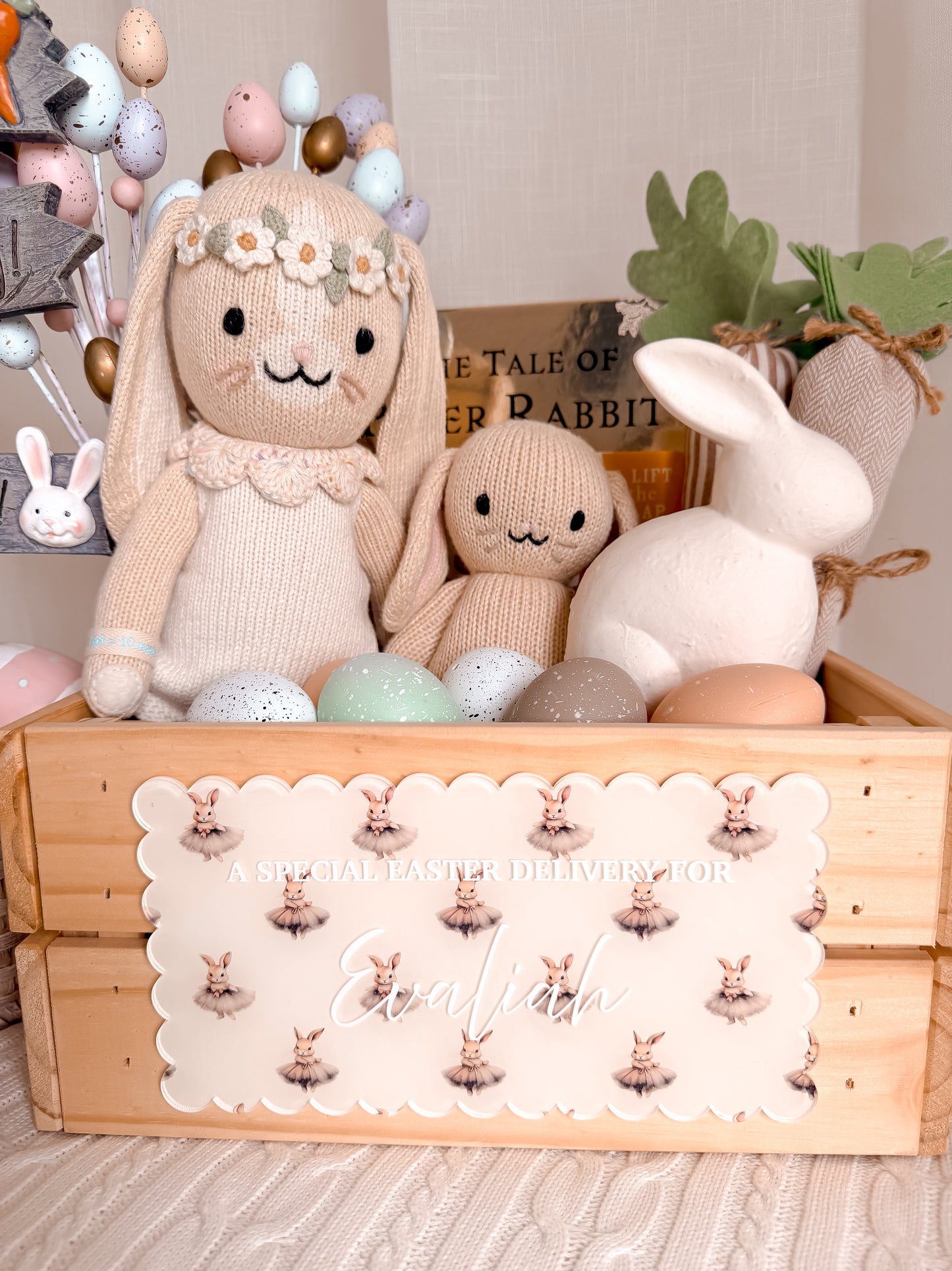 EASTER CRATE PLAQUE | Scalloped | UV Printed Acrylic