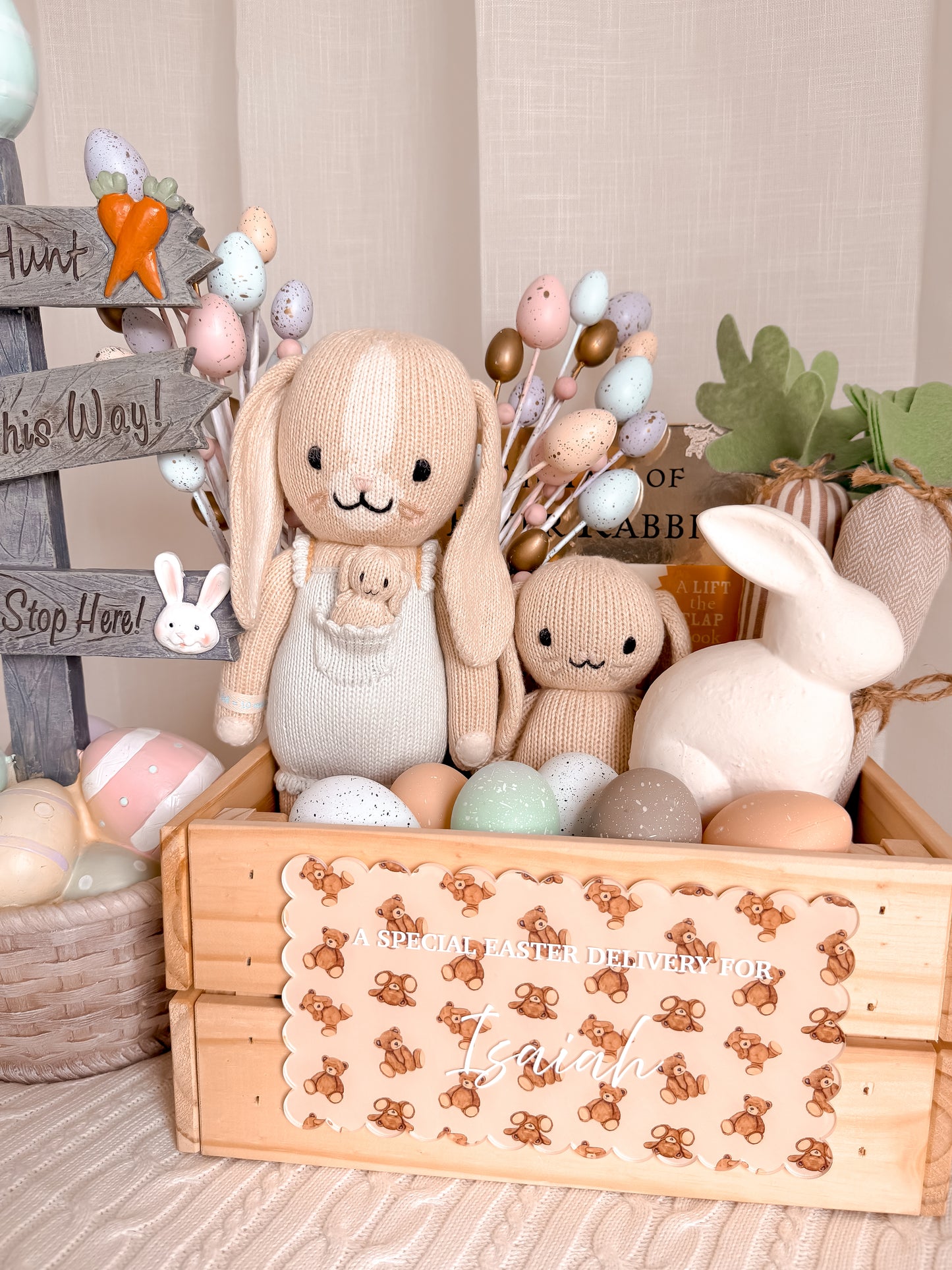 EASTER CRATE PLAQUE | Scalloped | UV Printed Acrylic