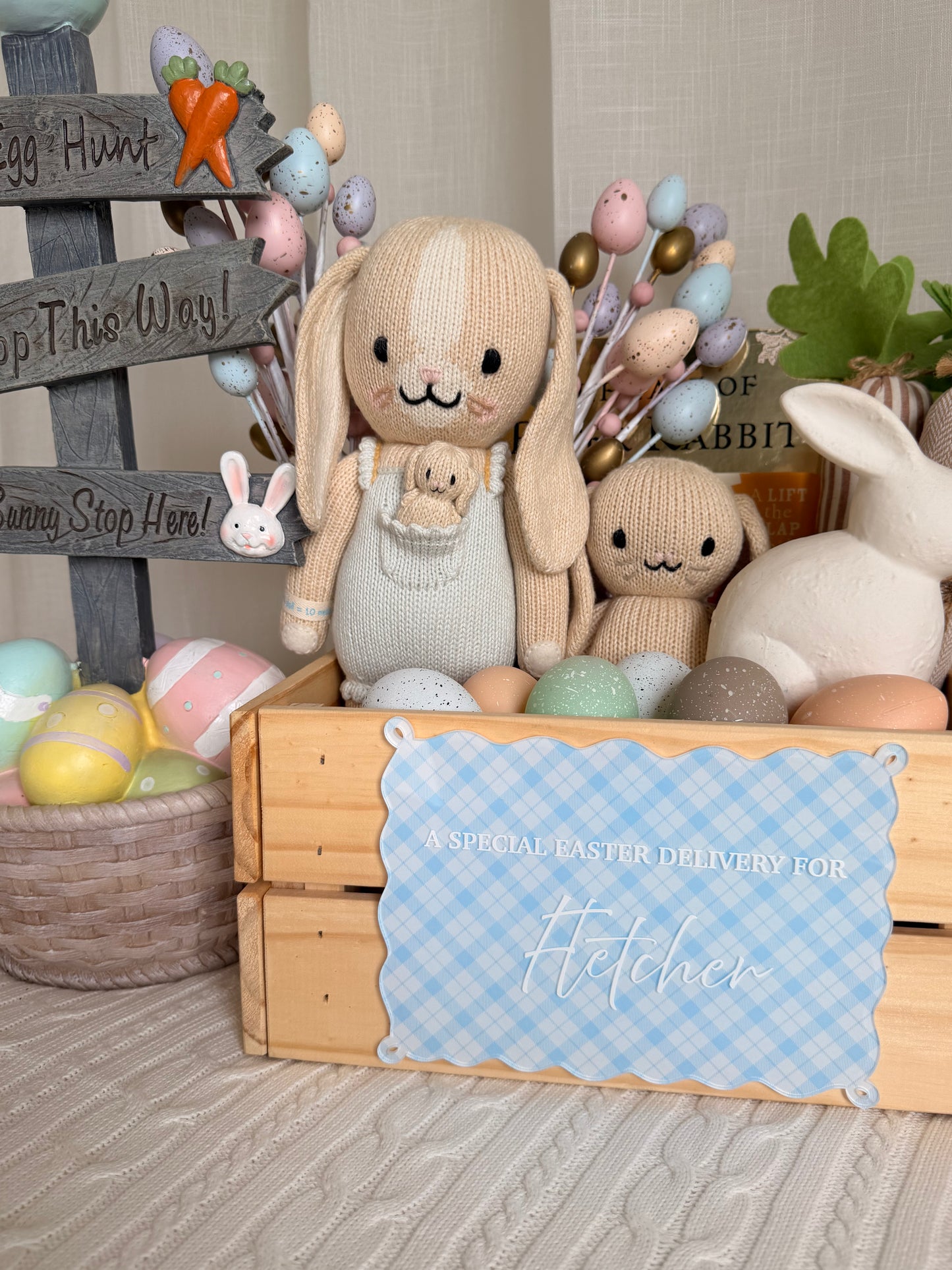 EASTER CRATE PLAQUE | Wavy | UV Printed Acrylic