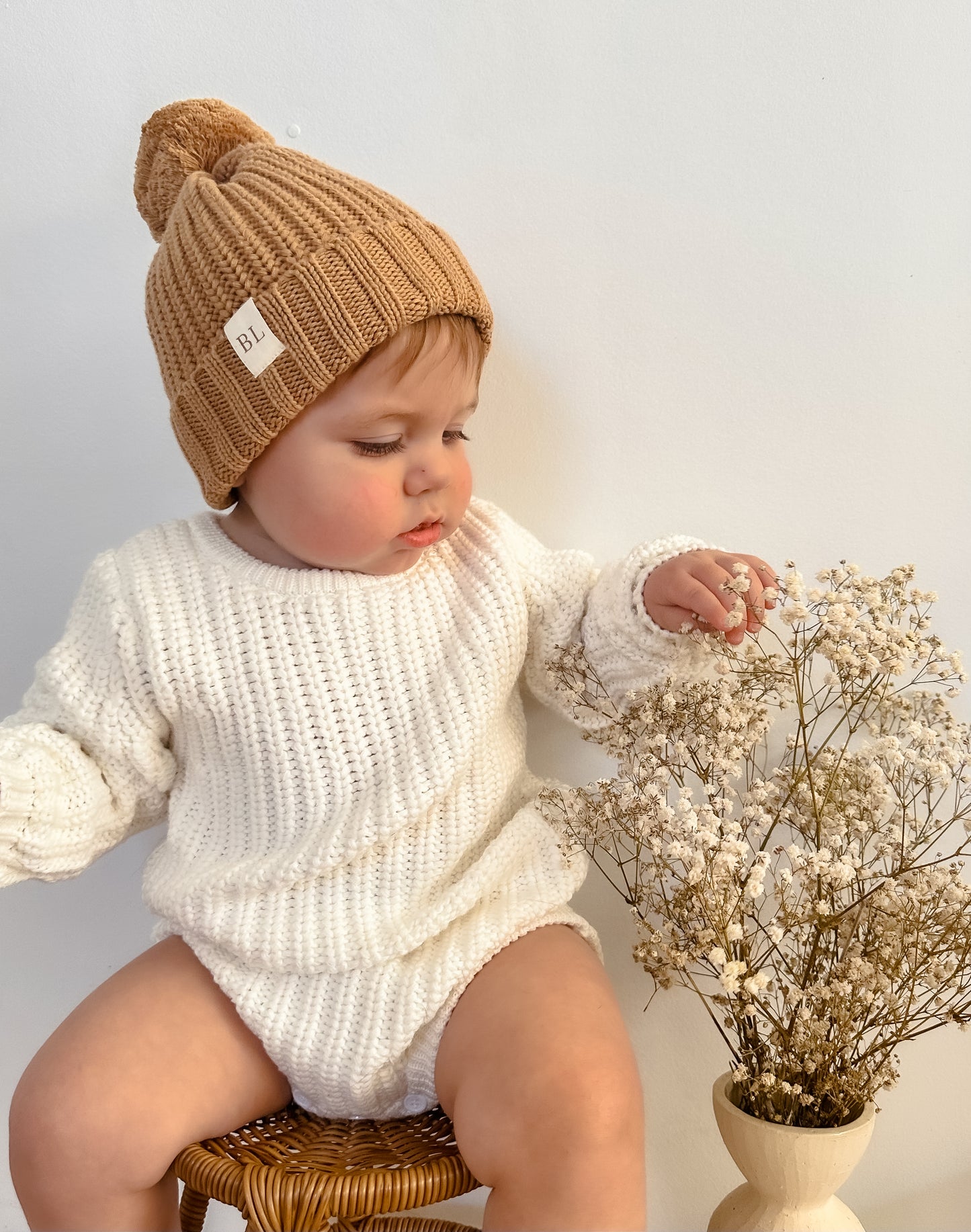 Chunky Knit Romper - Milk