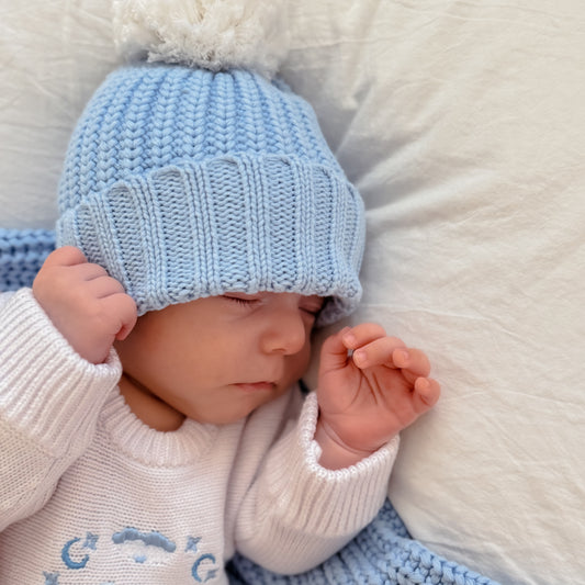 Chunky Beanie | Haze | Pom Pom