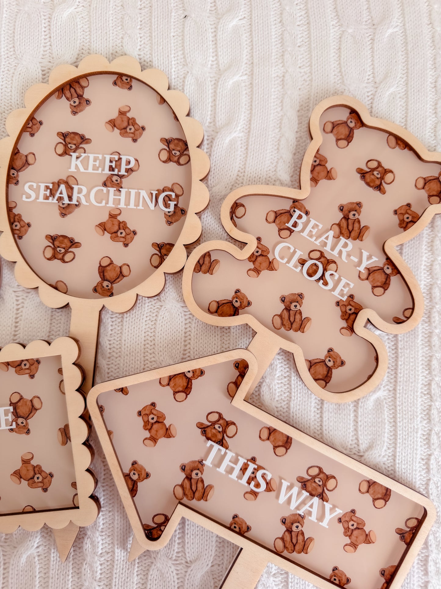 BEAR HUNT STAKES | Plywood & UV Printed Acrylic
