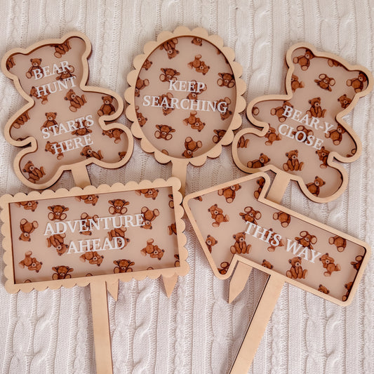 BEAR HUNT STAKES | Plywood & UV Printed Acrylic