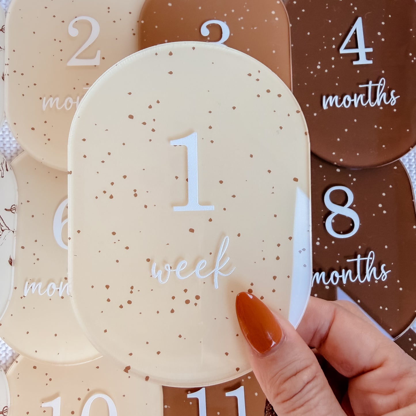 WESTERN COWBOY | COWGIRL MILESTONE SET OVAL | UV Printed Acrylic