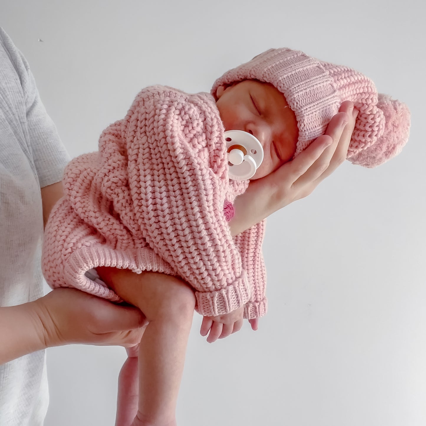 Chunky Knit Beanie - Strawberry