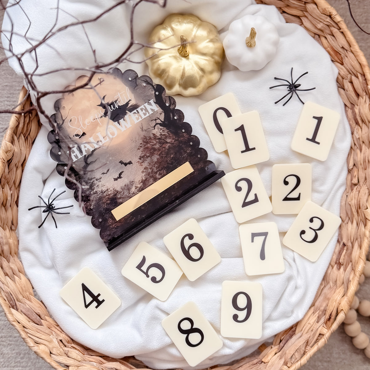HALLOWEEN COUNTDOWN SIGN | Scalloped Arch | UV Printed Acrylic
