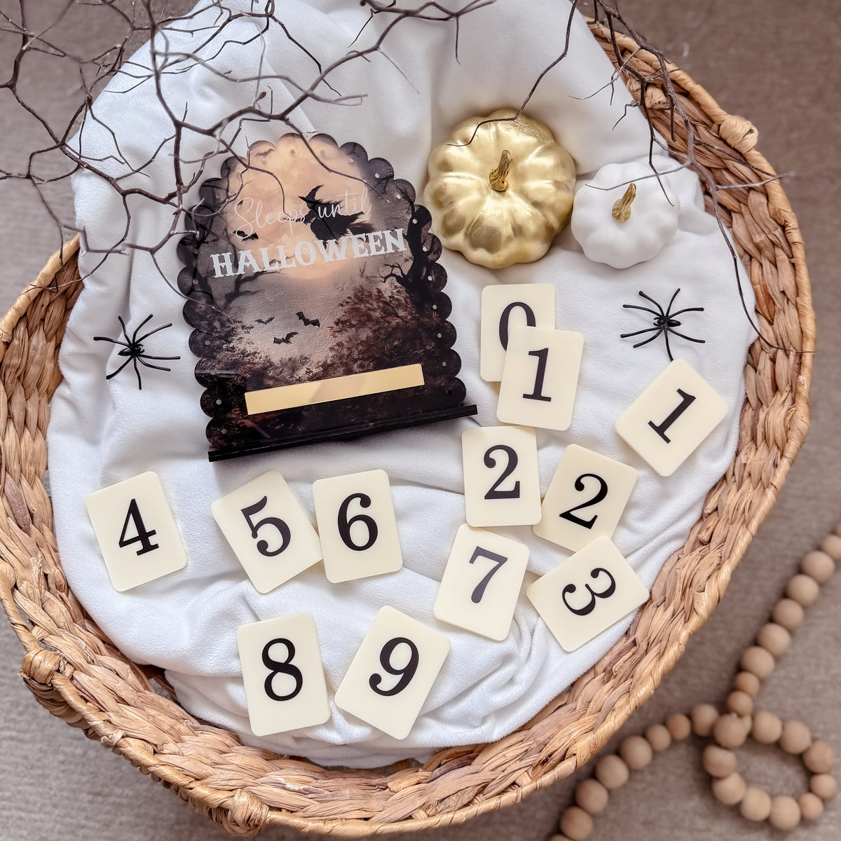 HALLOWEEN COUNTDOWN SIGN | Scalloped Arch | UV Printed Acrylic