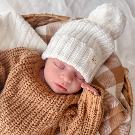 Chunky Knit Beanie - Milk