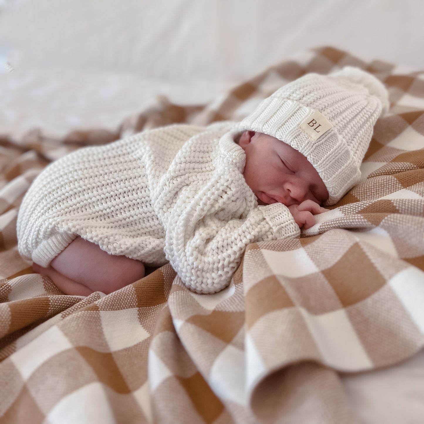 Chunky Knit Romper - Milk