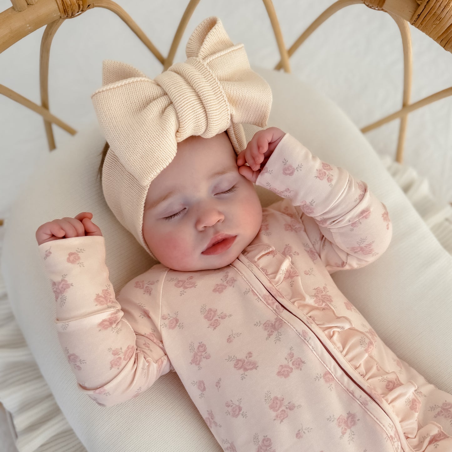 Frill Zip Romper - Country Floral