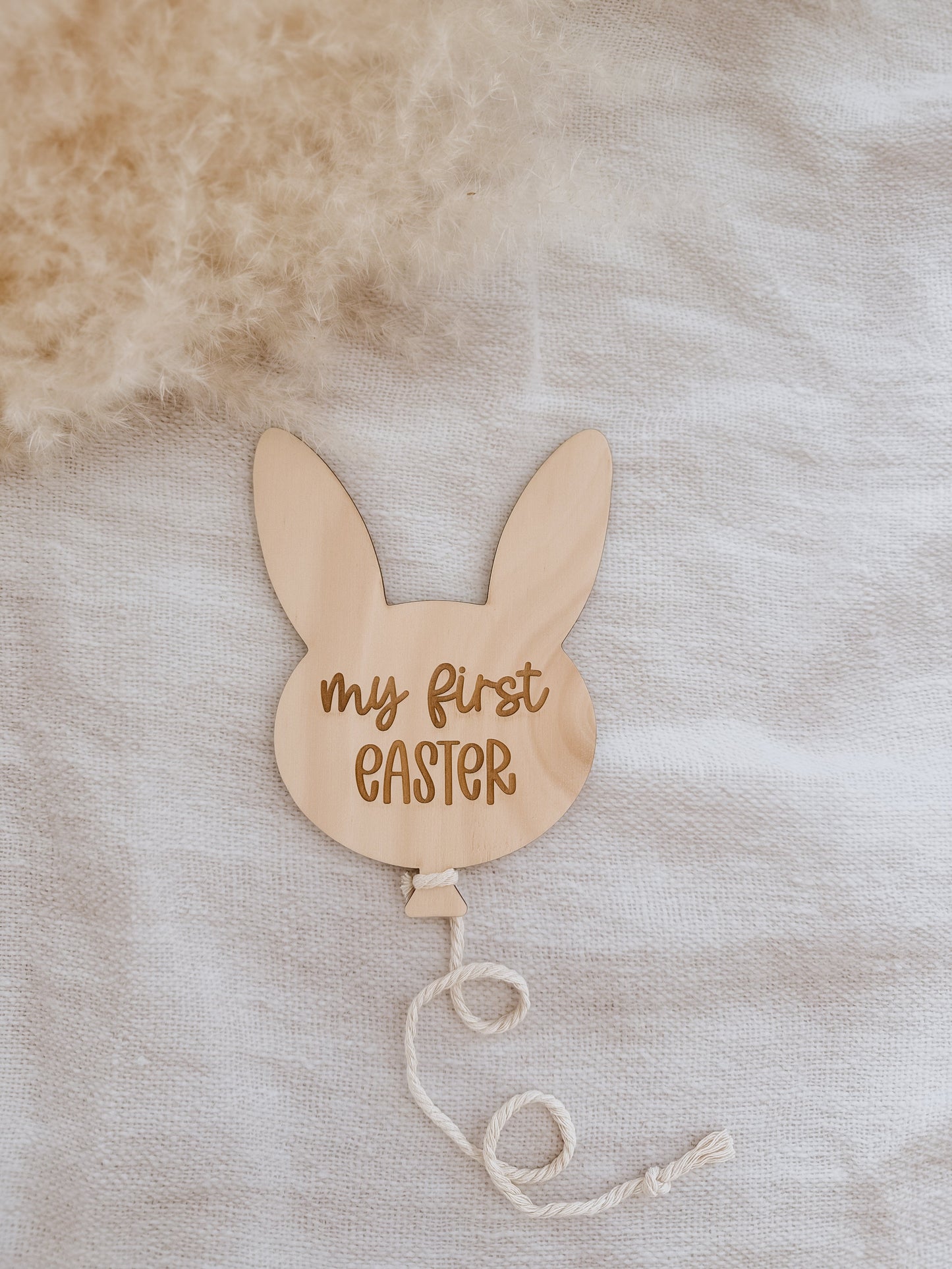 MY FIRST EASTER | Balloon Sign | Engraved Plywood