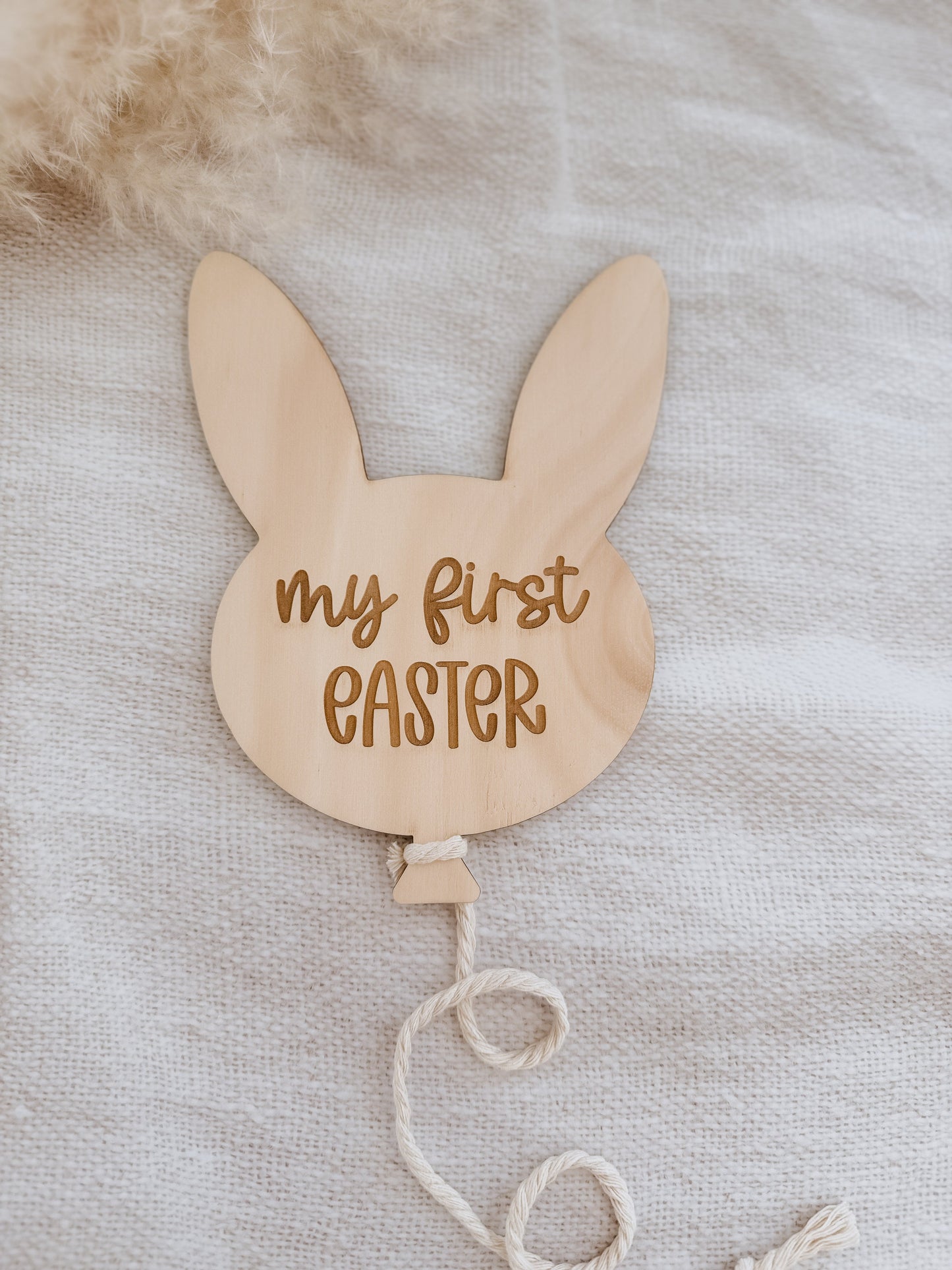 MY FIRST EASTER | Balloon Sign | Engraved Plywood