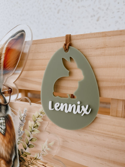 EASTER BASKET TAG | EGG | Personalised | Acrylic
