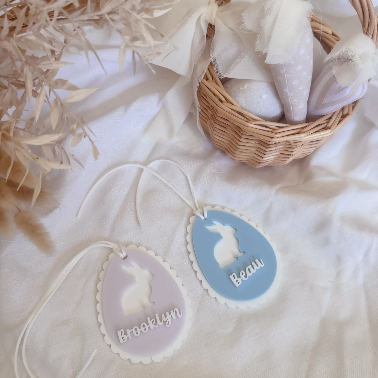 SCALLOPED EGG | Easter Basket Tag | Acrylic