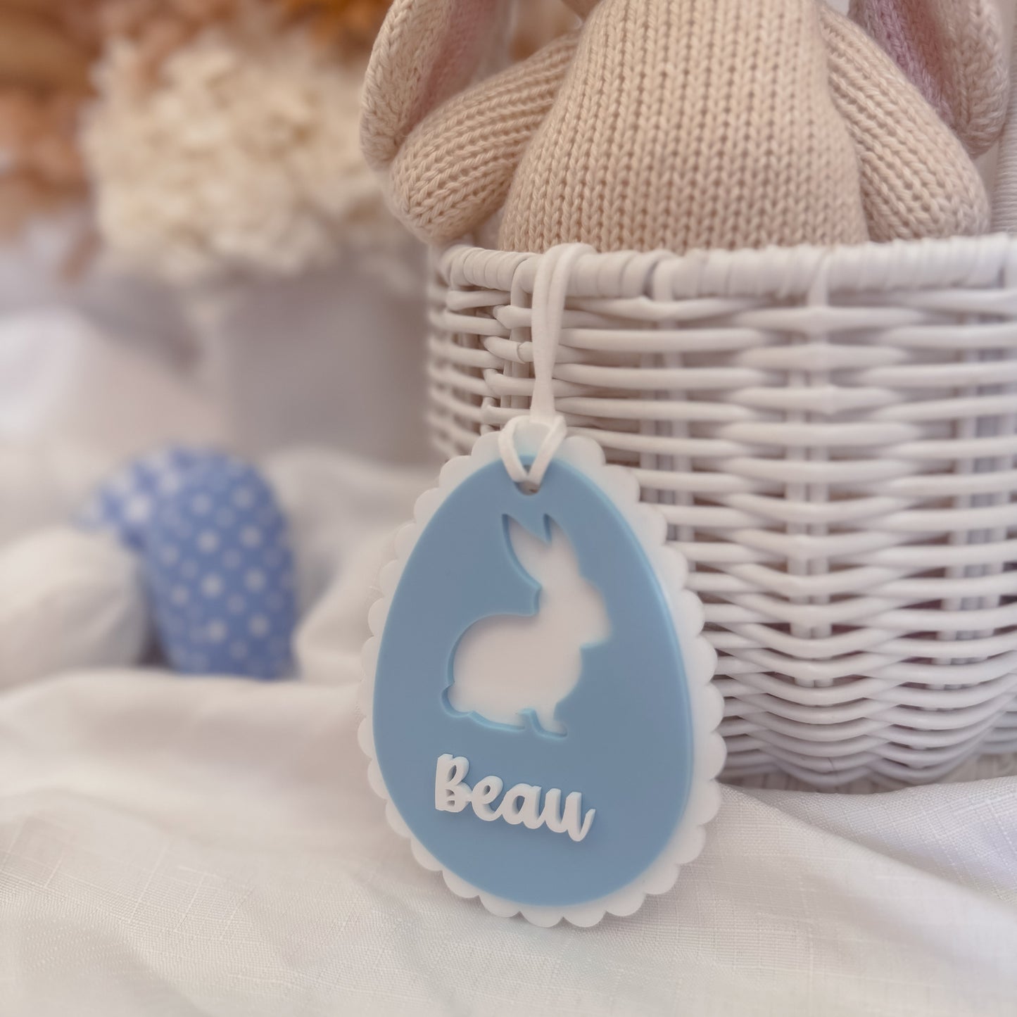 SCALLOPED EGG | Easter Basket Tag | Acrylic
