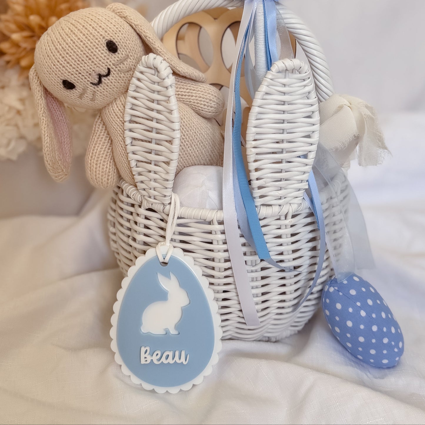 SCALLOPED EGG | Easter Basket Tag | Acrylic