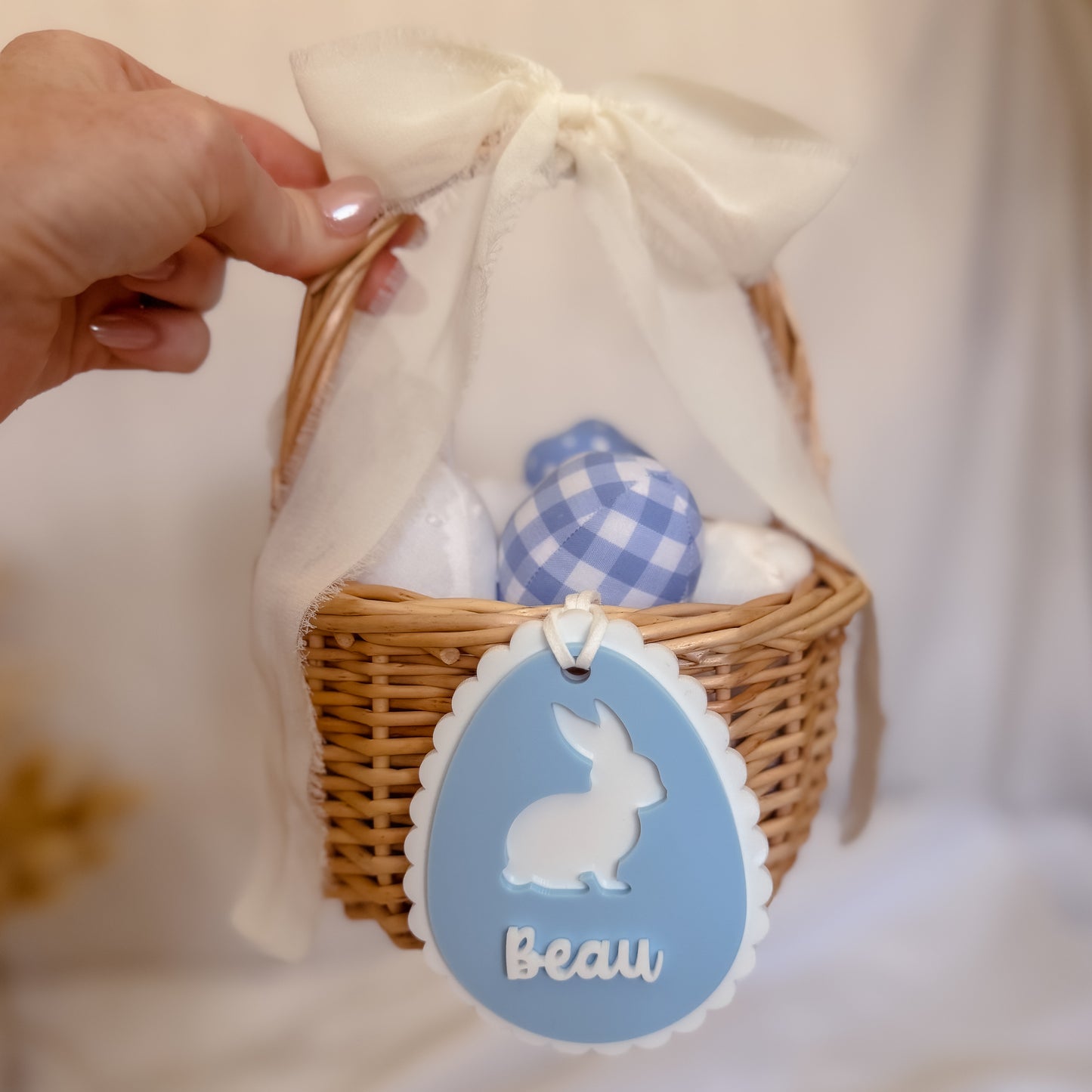 SCALLOPED EGG | Easter Basket Tag | Acrylic
