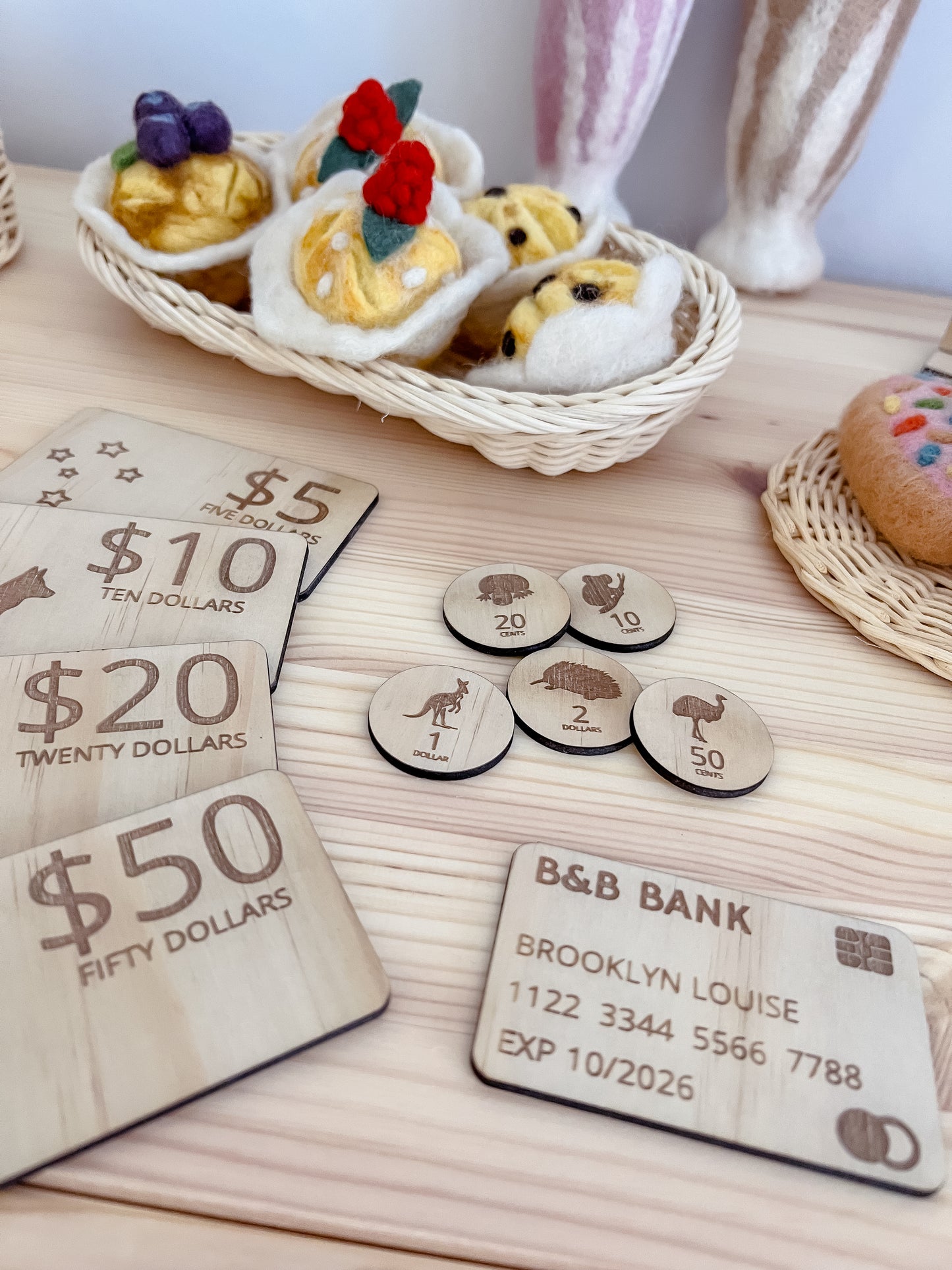 Wooden Play Bank Card - Personalised