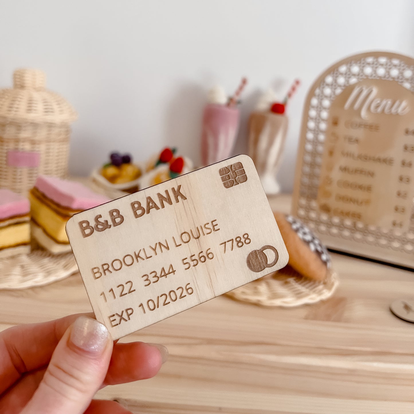 Wooden Play Bank Card - Personalised