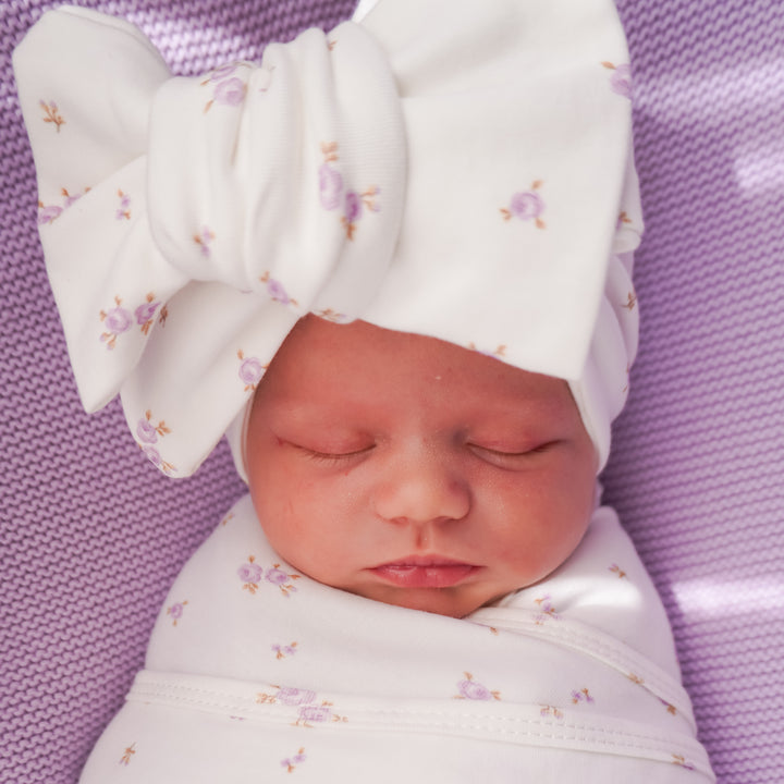 OVERSIZED TOPKNOT | Lilac Meadow (JERSEY)