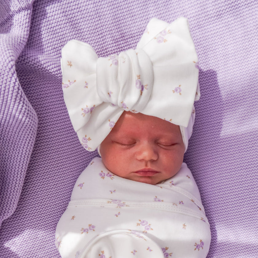 OVERSIZED TOPKNOT | Lilac Meadow (JERSEY)