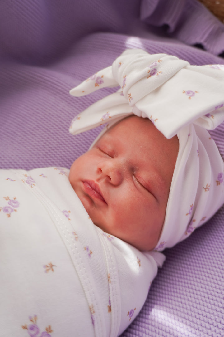 OVERSIZED TOPKNOT | Lilac Meadow (JERSEY)