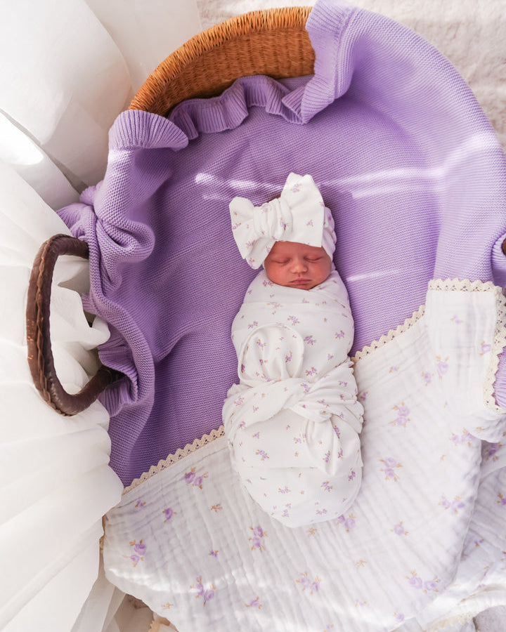 SWADDLE SET | Lilac Meadow