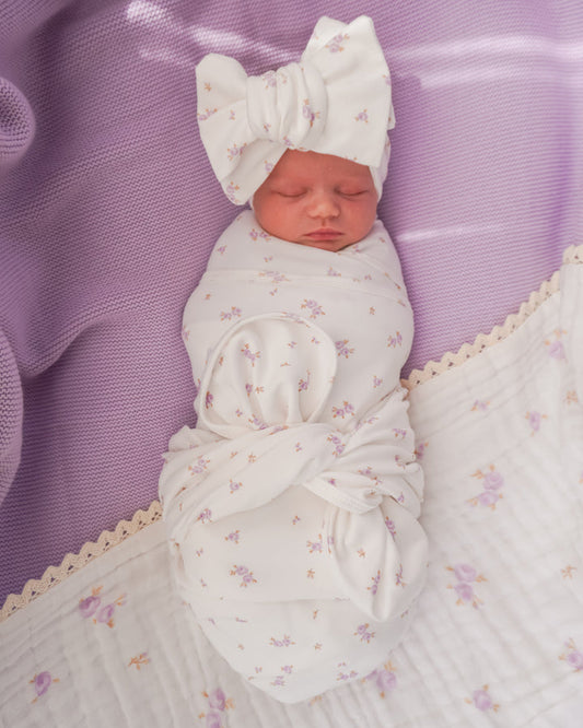 Swaddle Set | Lilac Meadow
