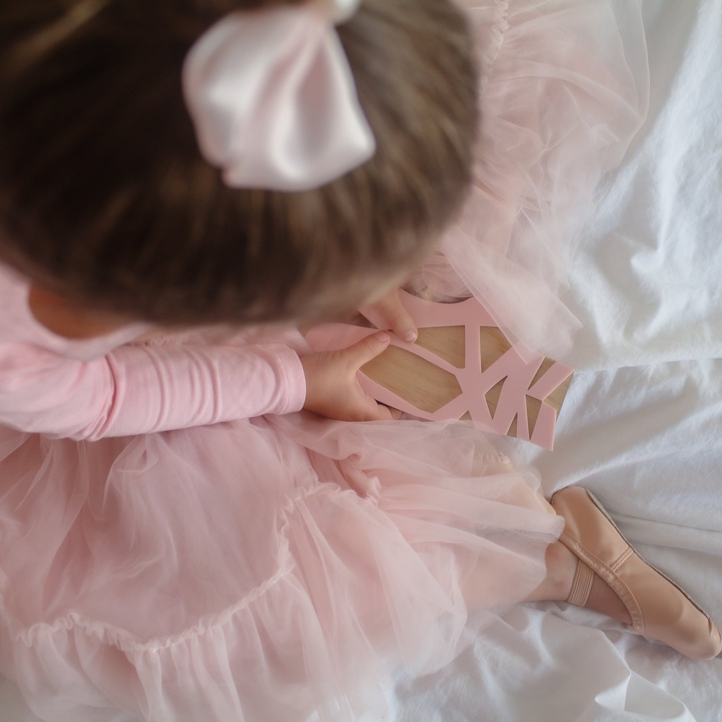 Ballet Slippers - Wooden/Pink Acrylic