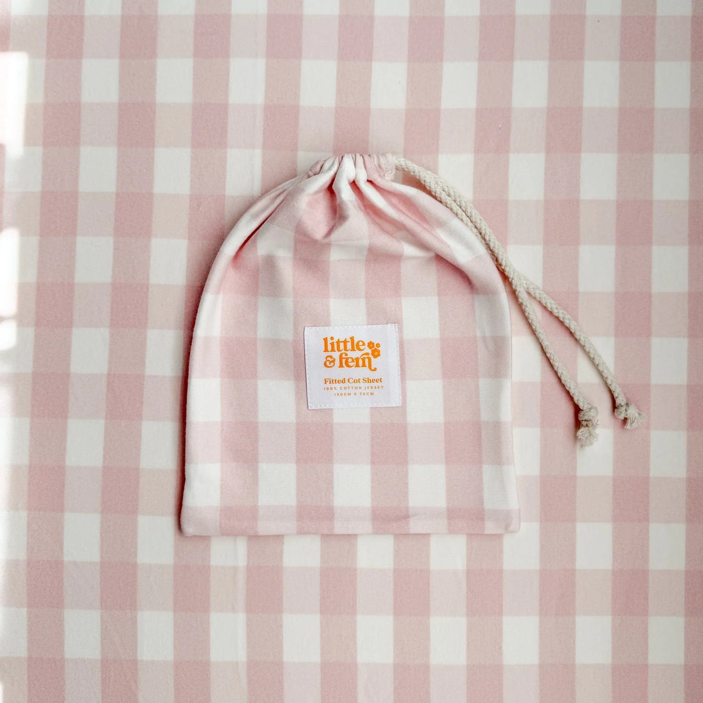 COT SHEET | Pink Gingham