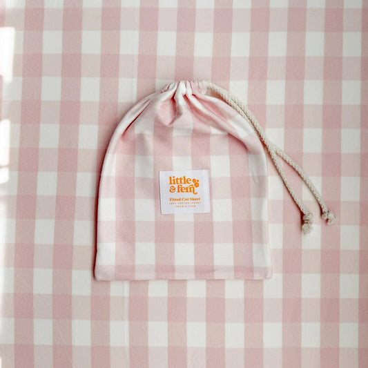 COT SHEET | Pink Gingham
