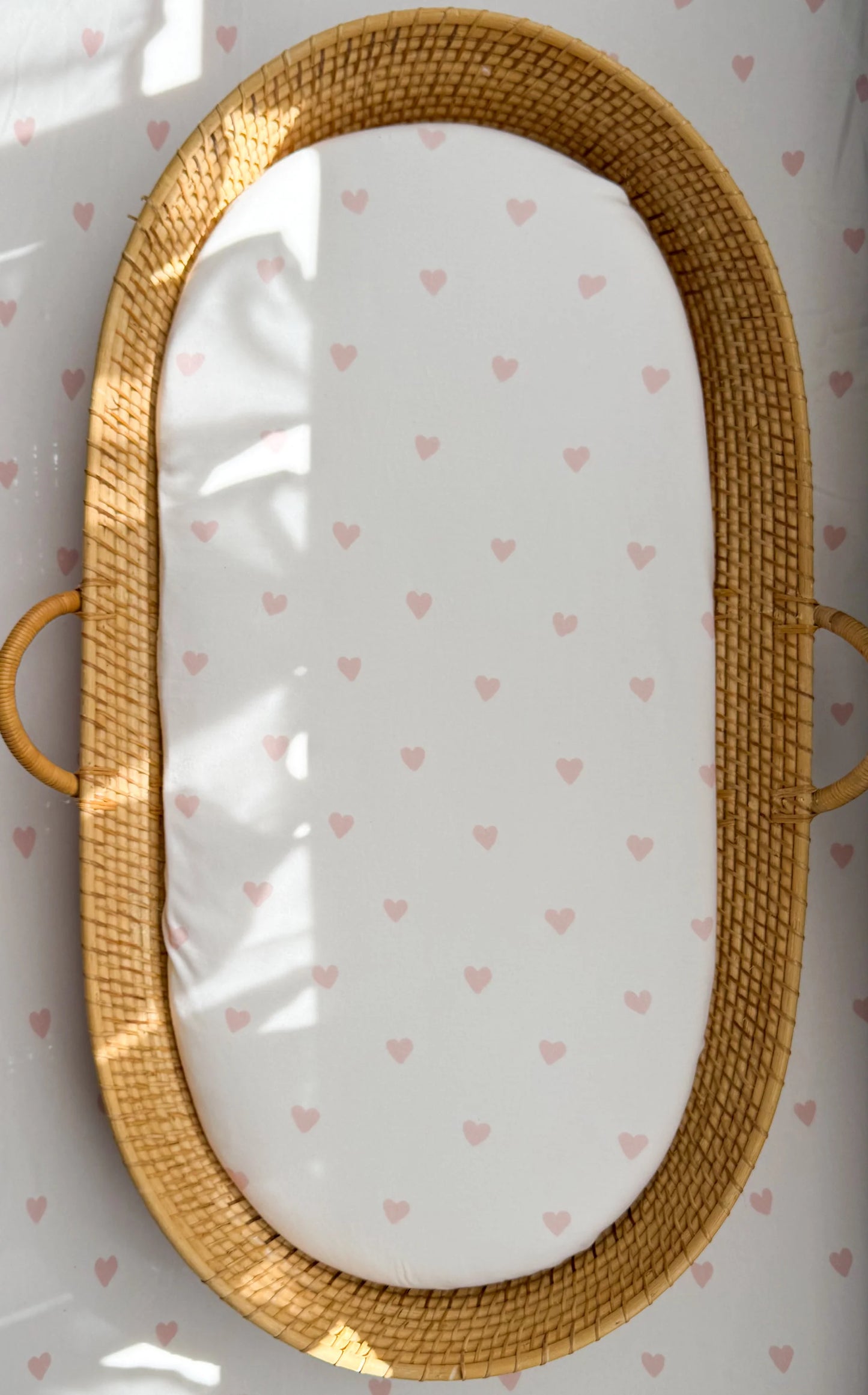 BASSINET SHEET | Pink Heart