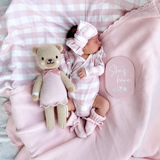 Kimono Onesie | Pink Gingham