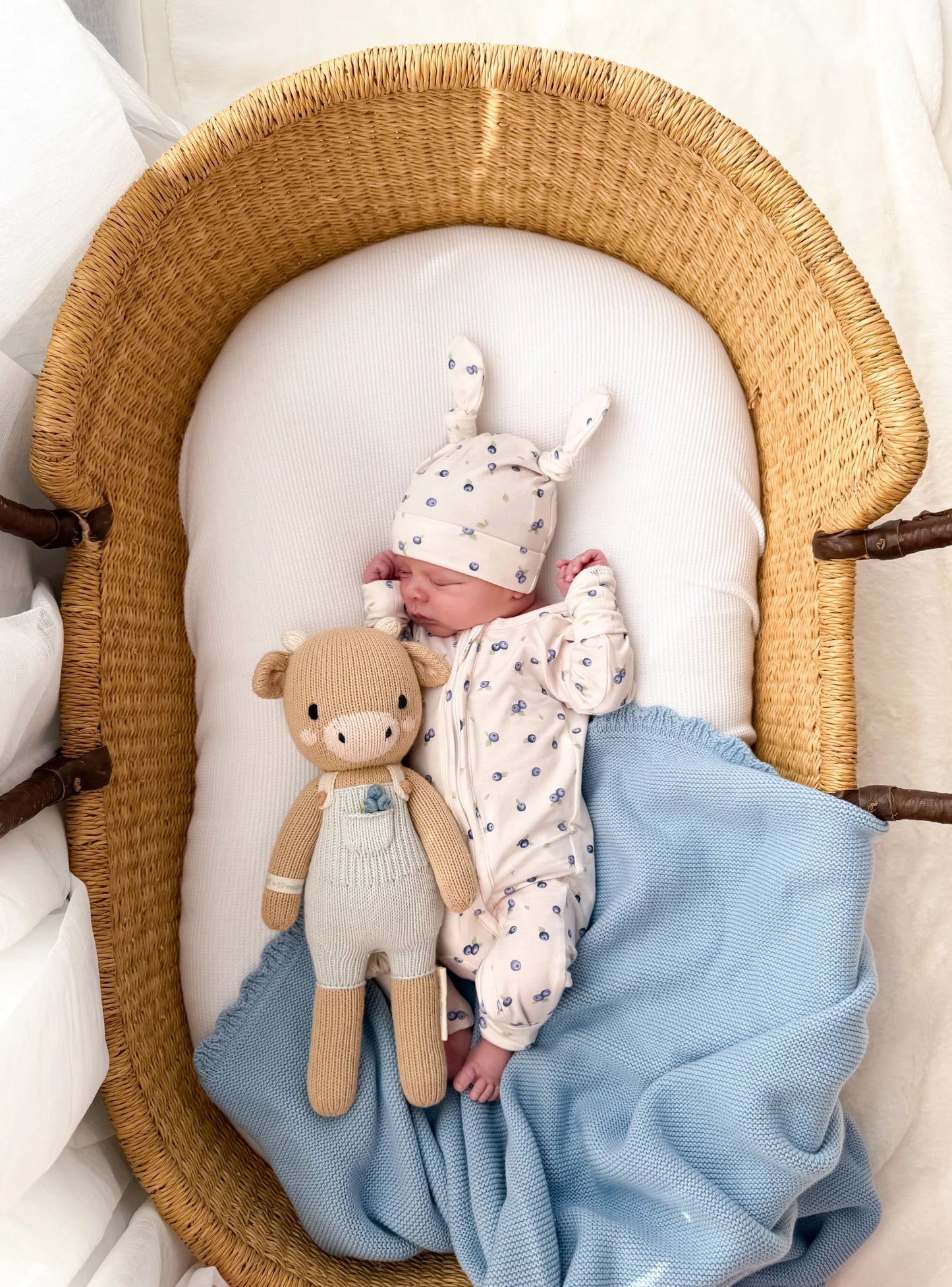 BASSINET SHEET - Waffle Milk