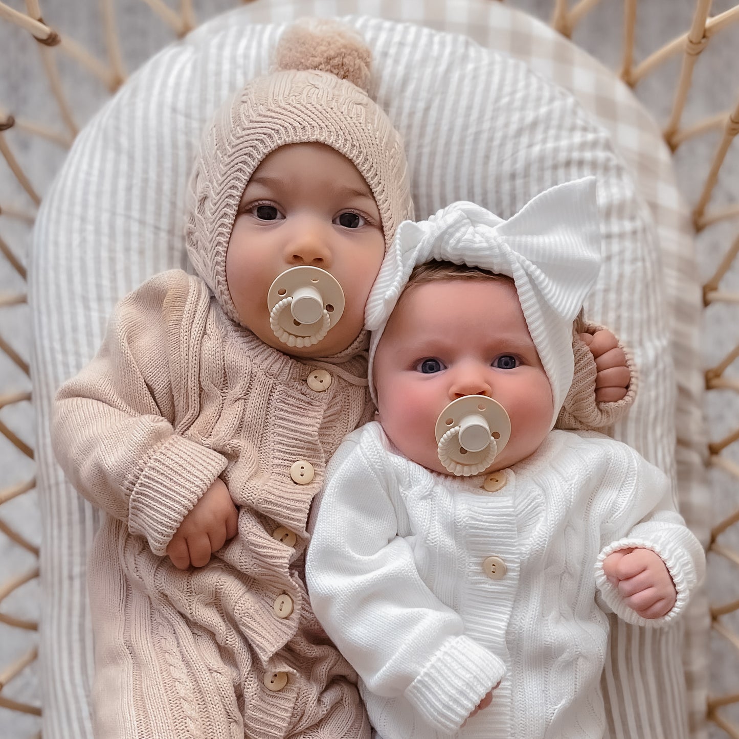 Cable Knit Romper - Oatmeal