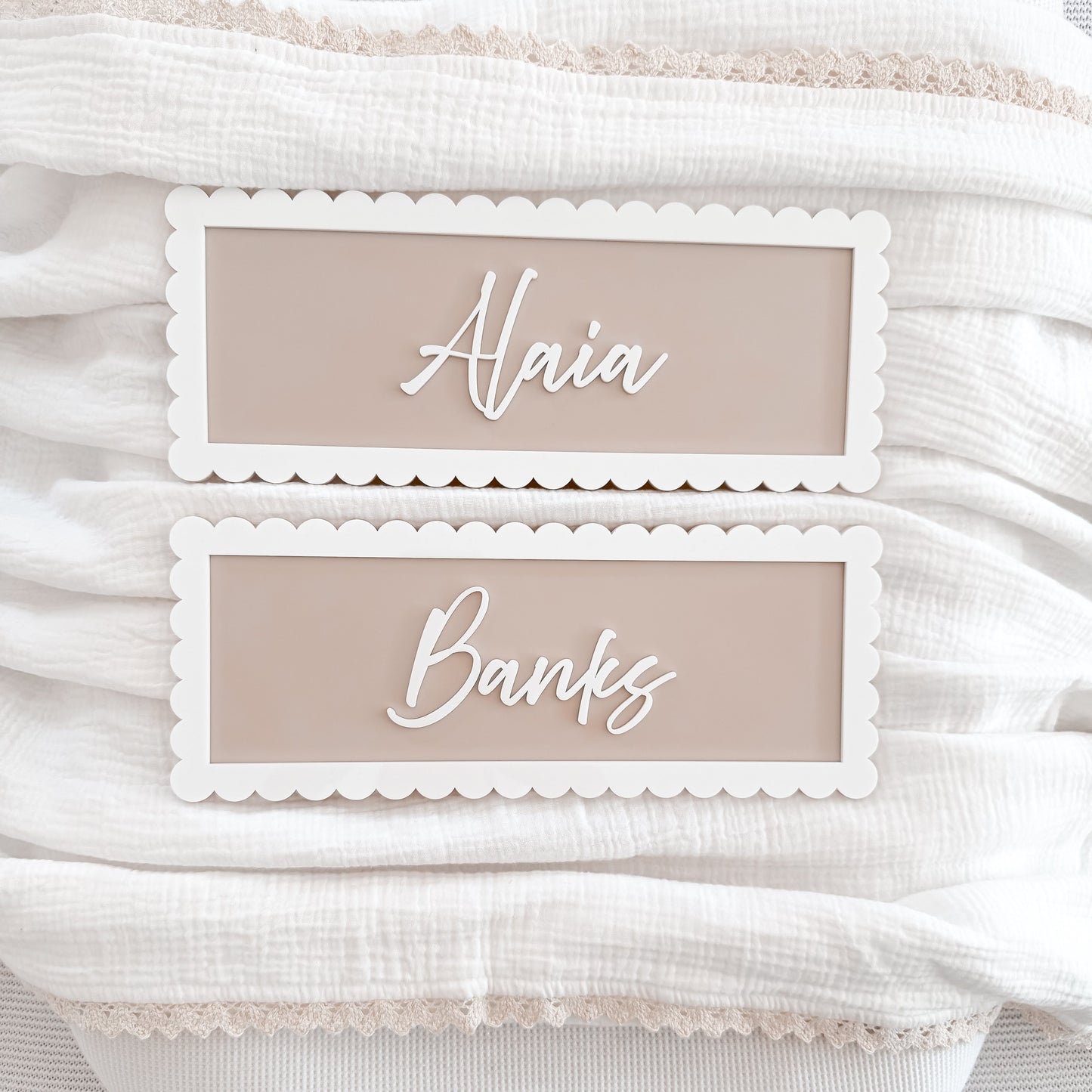 Scalloped Name Plaque | Personalised