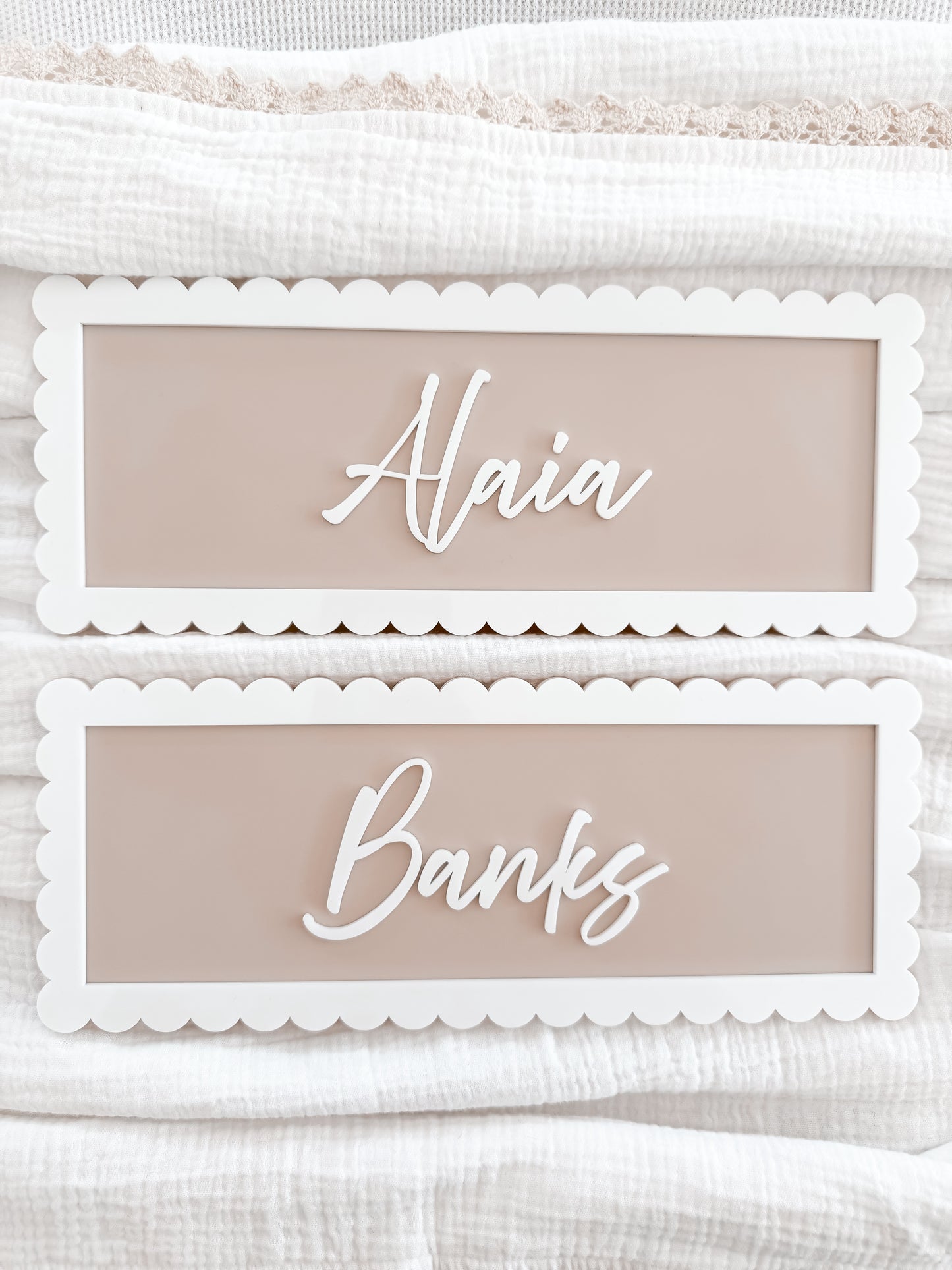 Scalloped Name Plaque | Personalised