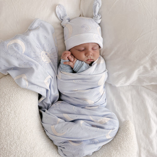 Jersey Swaddle Set - Celestial Blue