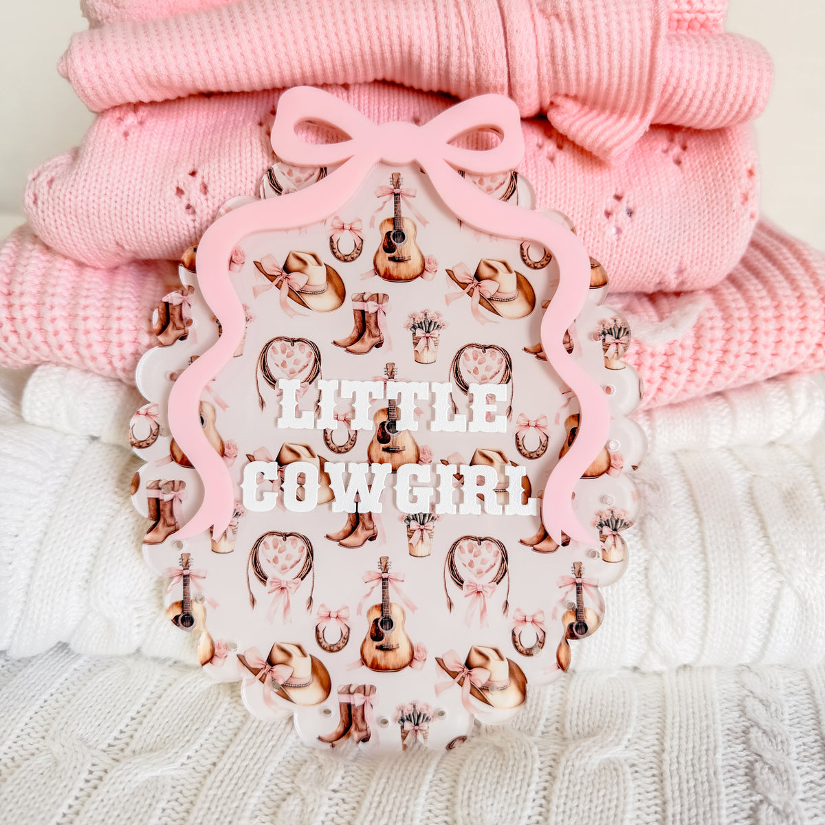 WESTERN ANNOUNCEMENT PLAQUE | Little Cowboy or Litte Cowgirl | UV Printed Acrylic