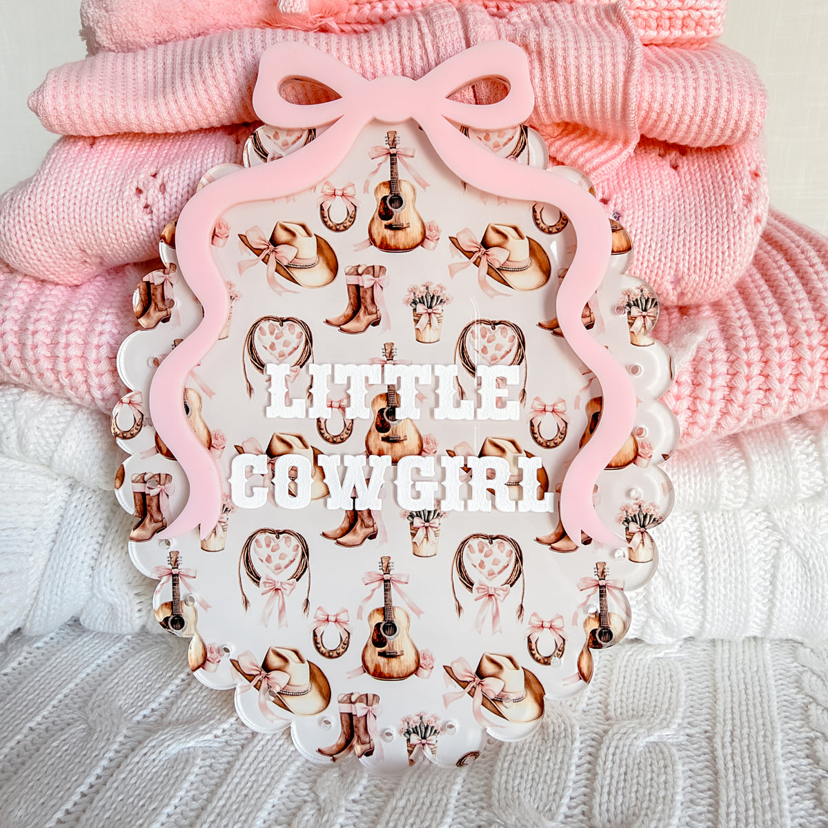 WESTERN ANNOUNCEMENT PLAQUE | Little Cowboy or Litte Cowgirl | UV Printed Acrylic