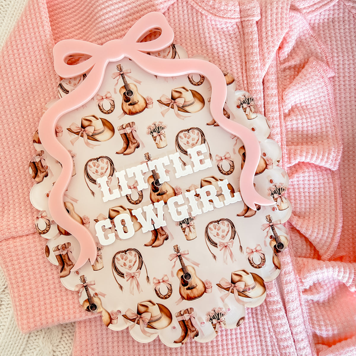 WESTERN ANNOUNCEMENT PLAQUE | Little Cowboy or Litte Cowgirl | UV Printed Acrylic