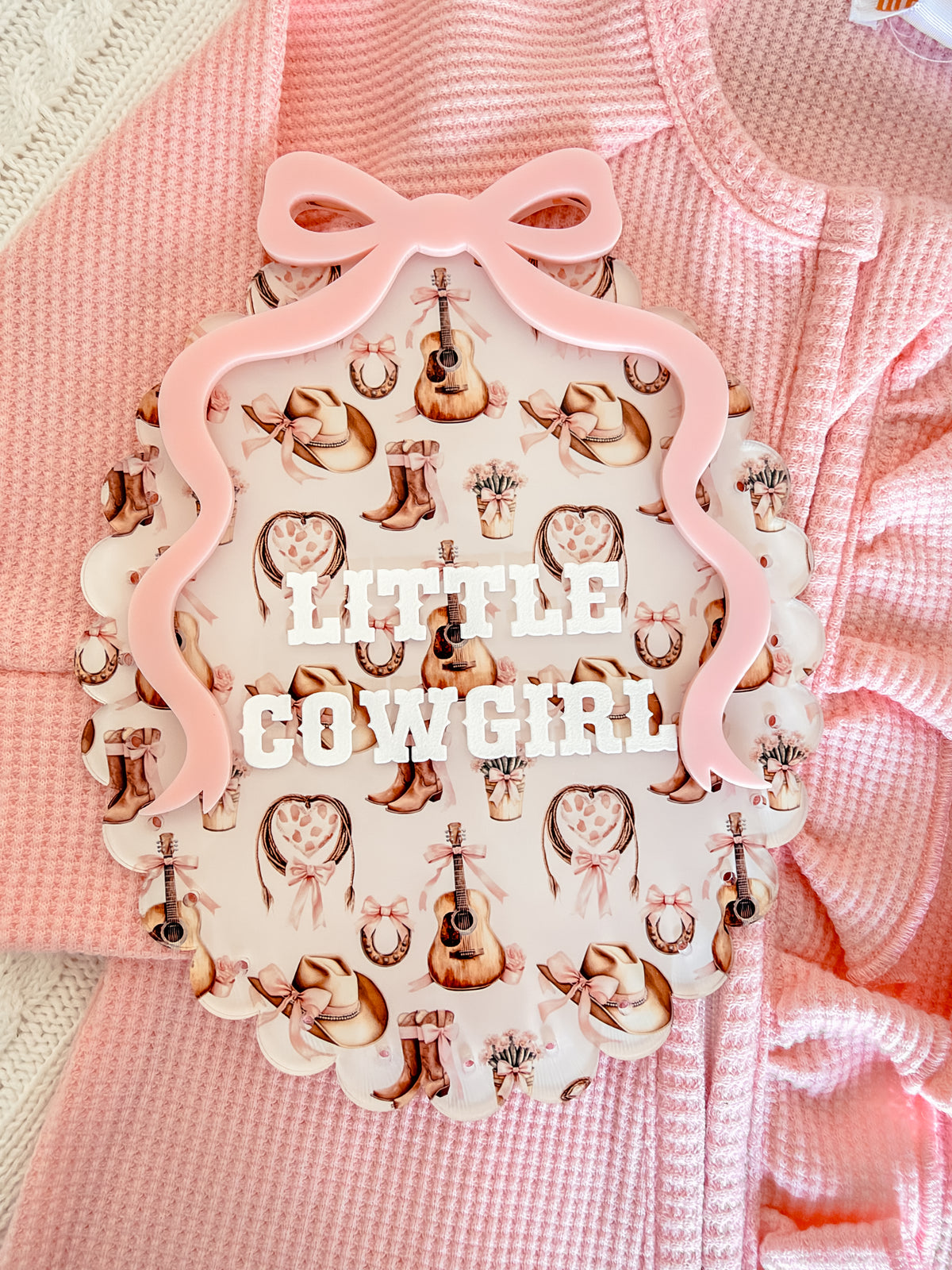 WESTERN ANNOUNCEMENT PLAQUE | Little Cowboy or Litte Cowgirl | UV Printed Acrylic