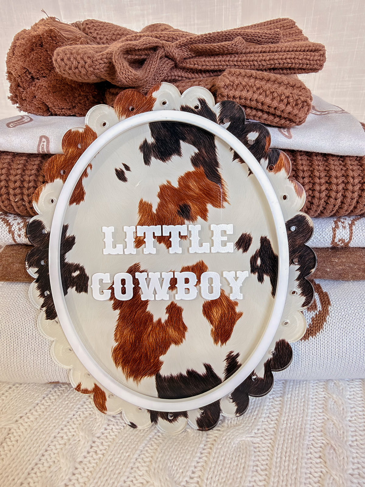 WESTERN ANNOUNCEMENT PLAQUE | Little Cowboy or Litte Cowgirl | UV Printed Acrylic