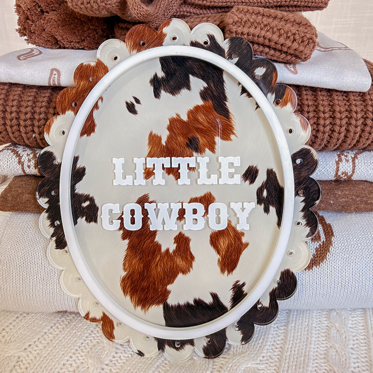 WESTERN ANNOUNCEMENT PLAQUE | Little Cowboy or Litte Cowgirl | UV Printed Acrylic