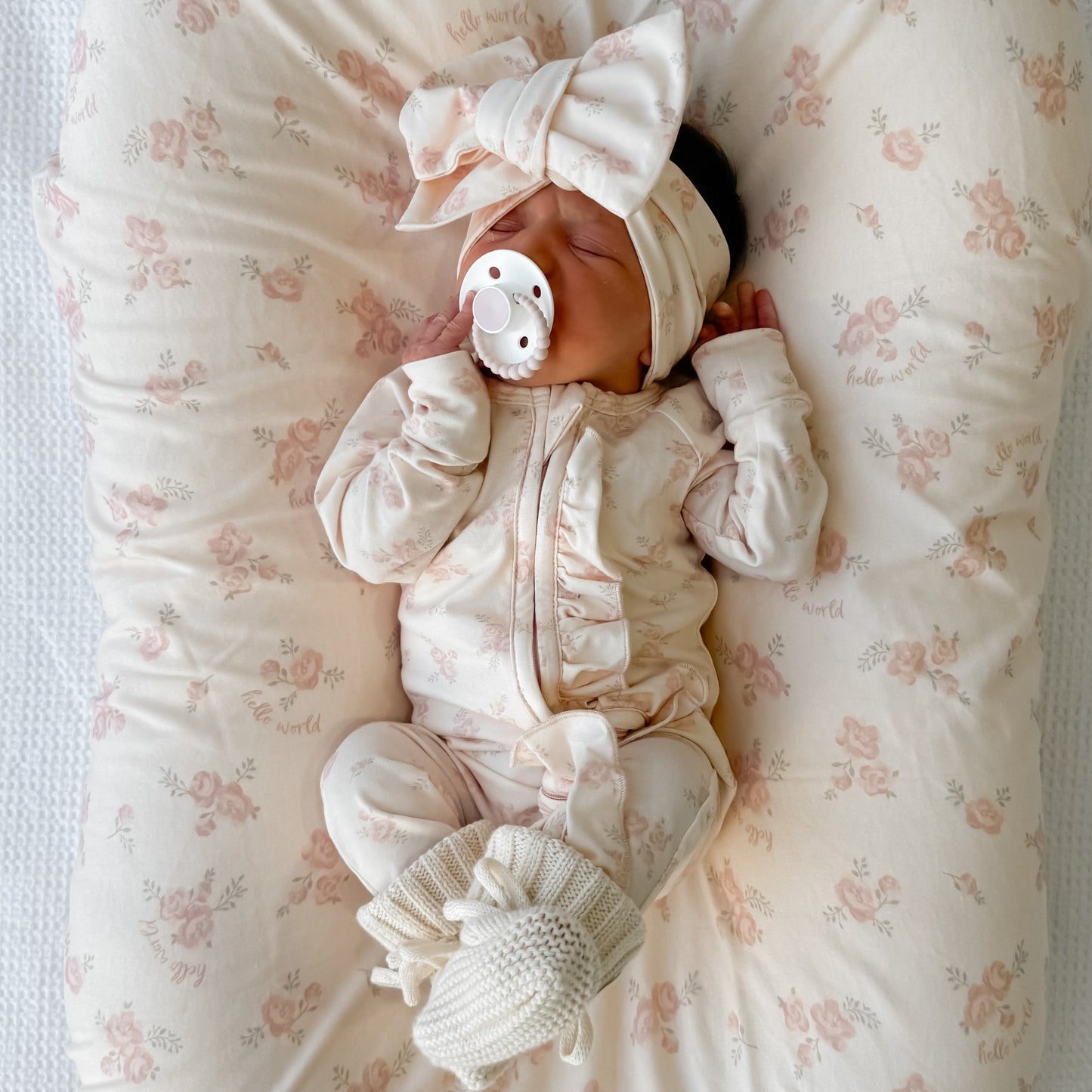 Jersey Swaddle Set - Hello World Floral