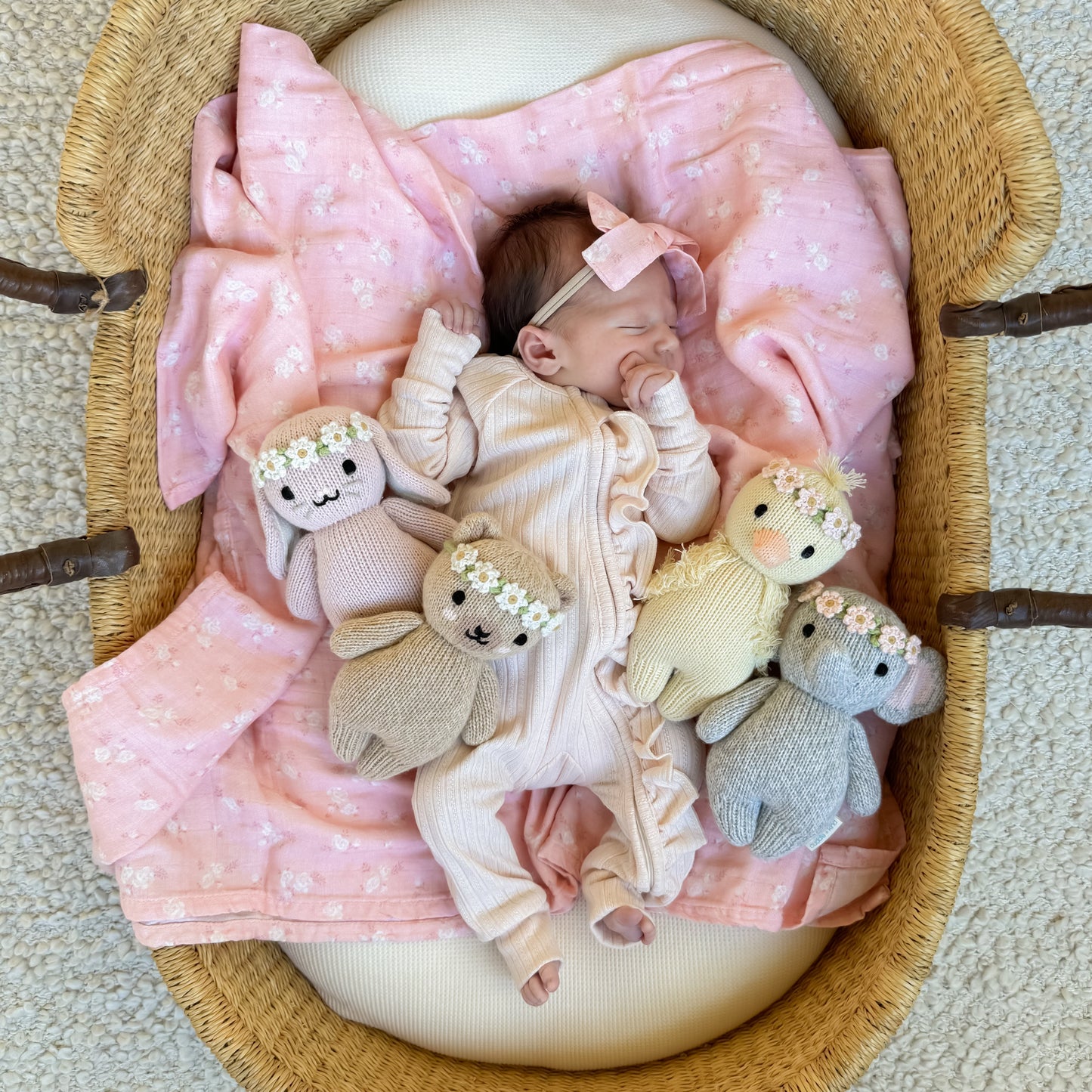 Frill Zip Romper - Cream Ribbed Pointelle